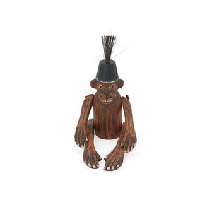 
                  
                    Load image into Gallery viewer, wooden monkey figurine black small
                  
                