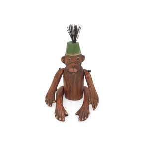 
                  
                    Load image into Gallery viewer, wooden monkey figurine green small
                  
                