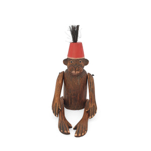 
                  
                    Load image into Gallery viewer, wooden monkey figurine red large
                  
                