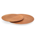 Teak wood plate round side
