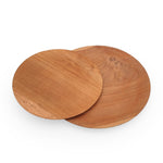 Teak wood plate round