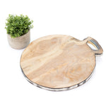 wooden cutting board round short