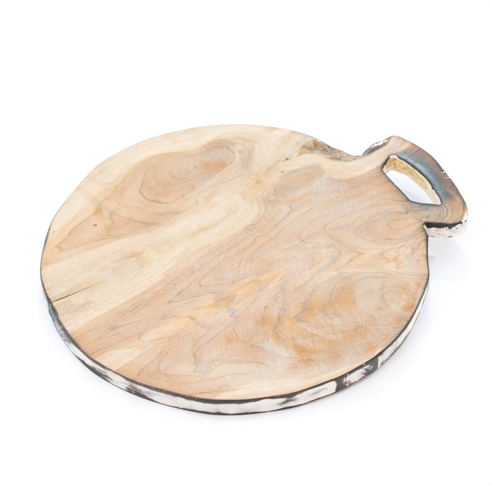 wooden cutting board round short